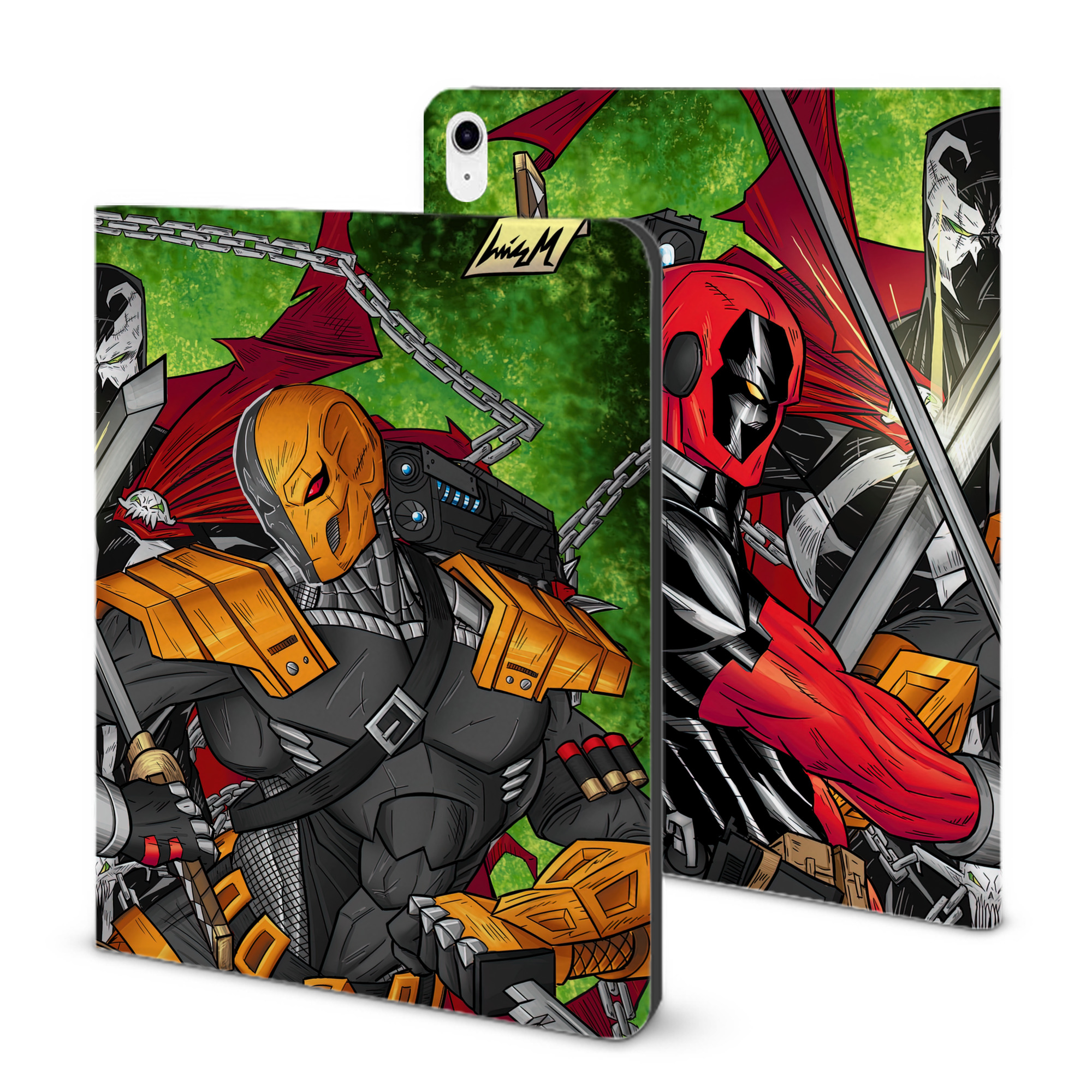 （画像用） Deadpool デッドプール IPad ケース ブック型 PUレザー TPU 耐衝撃 軽量 薄型 ペン収納なし 全面保護 IPad 各モデル対応